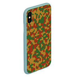 Чехол iPhone XS Max матовый Камуфляж WW2 German, цвет: 3D-мятный — фото 2