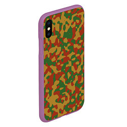 Чехол iPhone XS Max матовый Камуфляж WW2 German, цвет: 3D-фиолетовый — фото 2