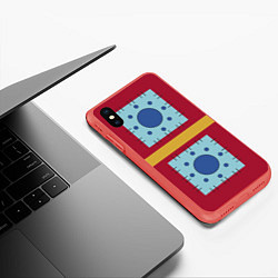 Чехол iPhone XS Max матовый Луффи One Piece - Вано, цвет: 3D-красный — фото 2