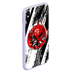 Чехол iPhone XS Max матовый Киберпанк 2077 белый арт, цвет: 3D-светло-сиреневый — фото 2