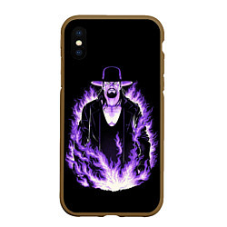 Чехол iPhone XS Max матовый The phenom undertaker, цвет: 3D-коричневый