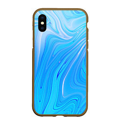 Чехол iPhone XS Max матовый Морозная свежесть, цвет: 3D-коричневый