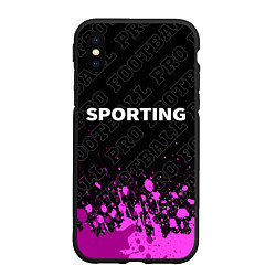 Чехол iPhone XS Max матовый Sporting pro football: символ сверху