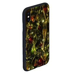 Чехол iPhone XS Max матовый Нарядная новогодняя елка, цвет: 3D-черный — фото 2