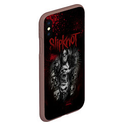 Чехол iPhone XS Max матовый Slipknot dark red, цвет: 3D-коричневый — фото 2