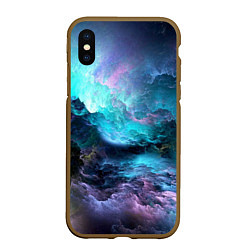 Чехол iPhone XS Max матовый Спящий космос, цвет: 3D-коричневый