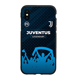 Чехол iPhone XS Max матовый Juventus legendary форма фанатов, цвет: 3D-черный