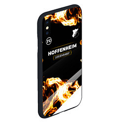 Чехол iPhone XS Max матовый Hoffenheim legendary sport fire, цвет: 3D-черный — фото 2