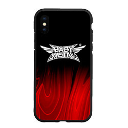 Чехол iPhone XS Max матовый Babymetal red plasma