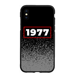 Чехол iPhone XS Max матовый 1977 - в красной рамке на темном, цвет: 3D-черный