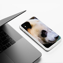 Чехол iPhone XS Max матовый Загадочная панда, цвет: 3D-белый — фото 2
