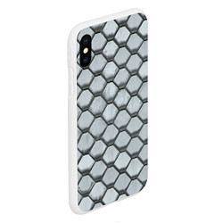 Чехол iPhone XS Max матовый Бетонная черепица - текстура, цвет: 3D-белый — фото 2