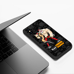 Чехол iPhone XS Max матовый Bad Santa and sexy girl, цвет: 3D-черный — фото 2