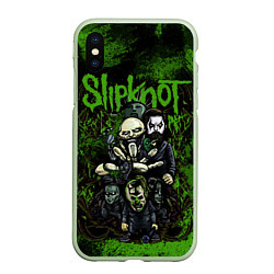 Чехол iPhone XS Max матовый Slipknot green art