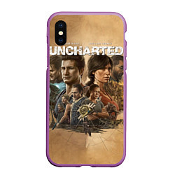 Чехол iPhone XS Max матовый Uncharted: Legacy of Thieves Collection, цвет: 3D-фиолетовый