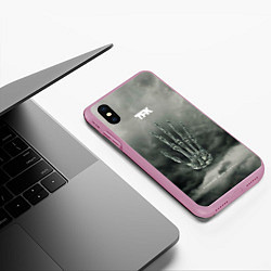 Чехол iPhone XS Max матовый Running With Giants - Thousand Foot Krutch, цвет: 3D-розовый — фото 2