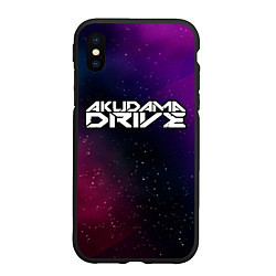 Чехол iPhone XS Max матовый Akudama Drive gradient space, цвет: 3D-черный