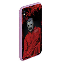 Чехол iPhone XS Max матовый Slipknot red & black, цвет: 3D-сиреневый — фото 2