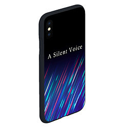 Чехол iPhone XS Max матовый A Silent Voice stream, цвет: 3D-черный — фото 2