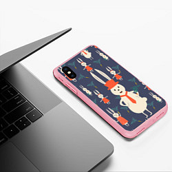 Чехол iPhone XS Max матовый Семья крольчат, цвет: 3D-баблгам — фото 2