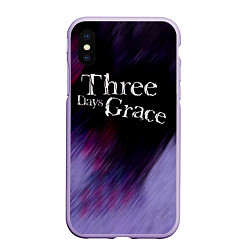 Чехол iPhone XS Max матовый Three Days Grace lilac, цвет: 3D-светло-сиреневый