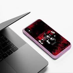 Чехол iPhone XS Max матовый Группа Slipknot, цвет: 3D-сиреневый — фото 2