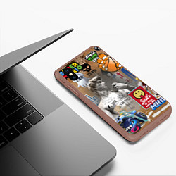 Чехол iPhone XS Max матовый Gaming aesthetics - Art коллаж, цвет: 3D-коричневый — фото 2
