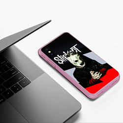 Чехол iPhone XS Max матовый Slipknot абстракция, цвет: 3D-розовый — фото 2