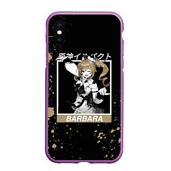 Чехол iPhone XS Max матовый Genshin Impact: Barbara, цвет: 3D-фиолетовый