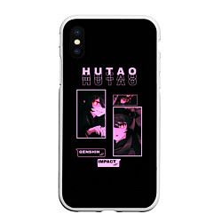 Чехол iPhone XS Max матовый Genshin Impact: Hu tao Ху Тао, цвет: 3D-белый