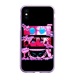 Чехол iPhone XS Max матовый Взгляды Сатору Годжо - Магическая битва, цвет: 3D-сиреневый
