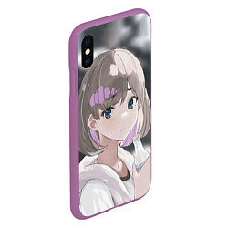 Чехол iPhone XS Max матовый Keke Tang eyes - Love Live Superstar, цвет: 3D-фиолетовый — фото 2