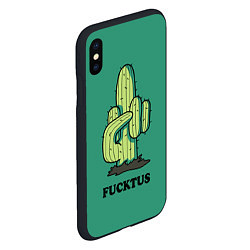 Чехол iPhone XS Max матовый Fucktus cactus, цвет: 3D-черный — фото 2