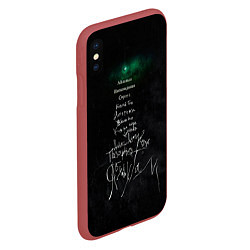 Чехол iPhone XS Max матовый Позорная звезда - Агата Кристи, цвет: 3D-красный — фото 2