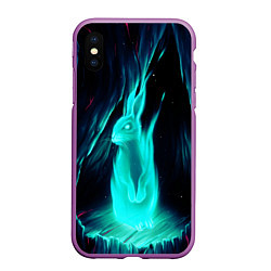 Чехол iPhone XS Max матовый Водяной Кроль, цвет: 3D-фиолетовый