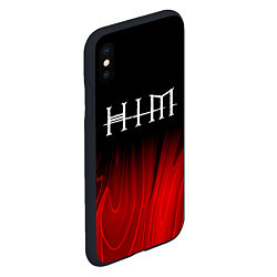 Чехол iPhone XS Max матовый HIM red plasma, цвет: 3D-черный — фото 2