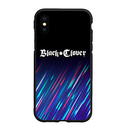 Чехол iPhone XS Max матовый Black Clover stream, цвет: 3D-черный