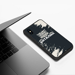 Чехол iPhone XS Max матовый Виталик зубастый волк, цвет: 3D-черный — фото 2