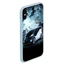 Чехол iPhone XS Max матовый Honda concept on the background of a neon world ma, цвет: 3D-голубой — фото 2
