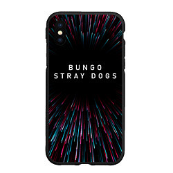 Чехол iPhone XS Max матовый Bungo Stray Dogs infinity, цвет: 3D-черный