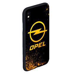 Чехол iPhone XS Max матовый Opel - gold gradient, цвет: 3D-черный — фото 2