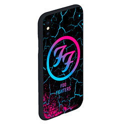Чехол iPhone XS Max матовый Foo Fighters - neon gradient, цвет: 3D-черный — фото 2