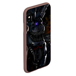 Чехол iPhone XS Max матовый Кошмарный Бoнни, цвет: 3D-коричневый — фото 2