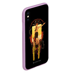 Чехол iPhone XS Max матовый Макима и пила, цвет: 3D-сиреневый — фото 2