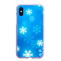 Чехол iPhone XS Max матовый Зима 2023, цвет: 3D-сиреневый