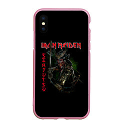 Чехол iPhone XS Max матовый Iron Maiden Senjutsu samurai, цвет: 3D-розовый
