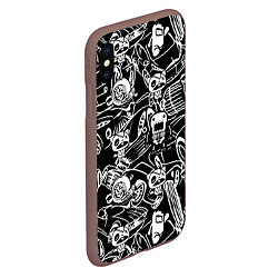 Чехол iPhone XS Max матовый JDM Pattern, цвет: 3D-коричневый — фото 2