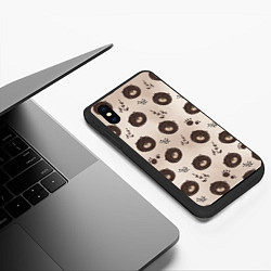 Чехол iPhone XS Max матовый Мишка косолапый, цвет: 3D-черный — фото 2