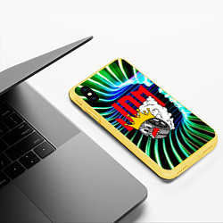 Чехол iPhone XS Max матовый JDM - crazy wheel - crown, цвет: 3D-желтый — фото 2