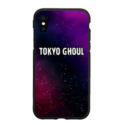 Чехол iPhone XS Max матовый Tokyo Ghoul gradient space, цвет: 3D-черный